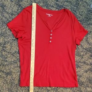 Croft and Barrow Red Henley